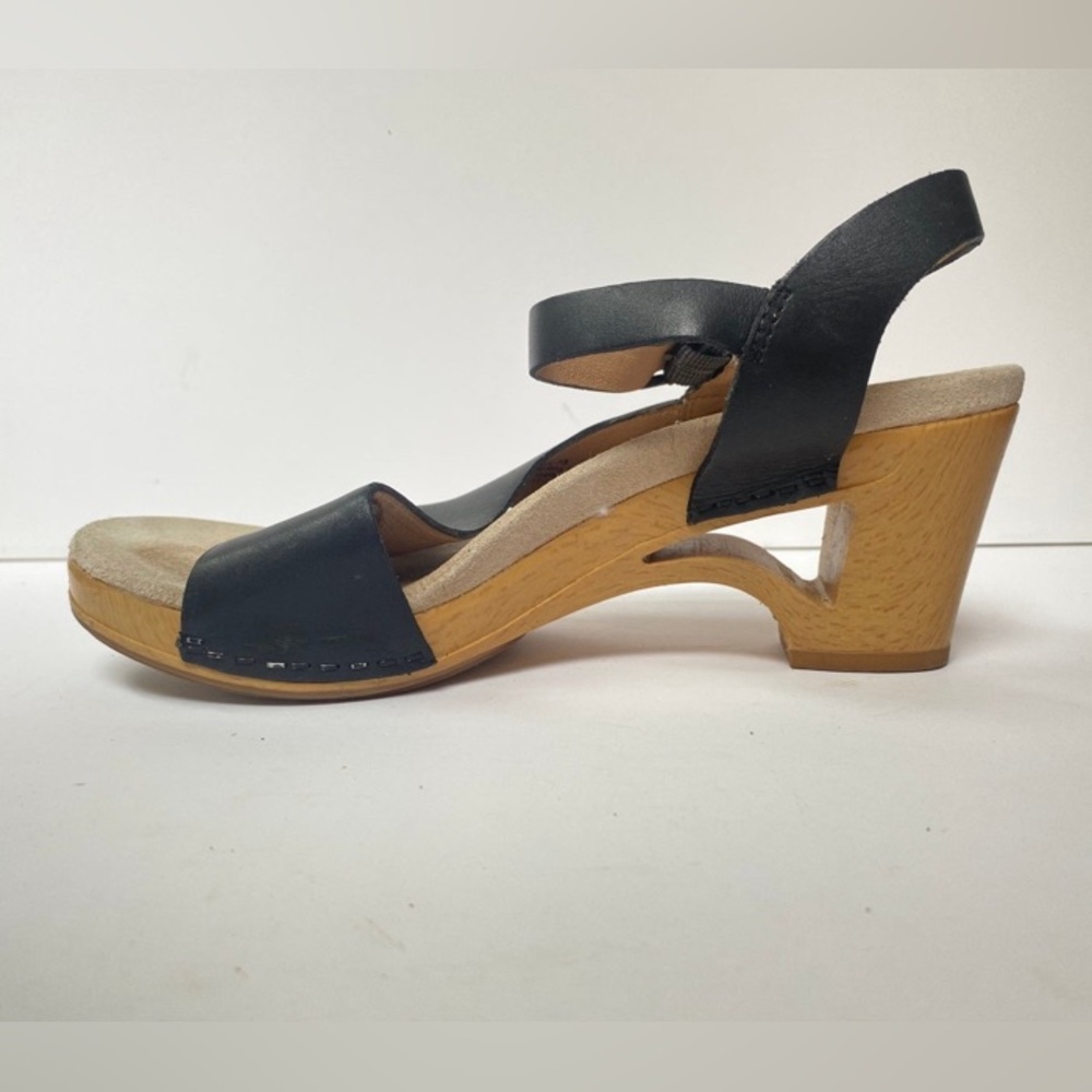 Dansko Tasha Cut-out Wedge Sandals, Size 38, Black